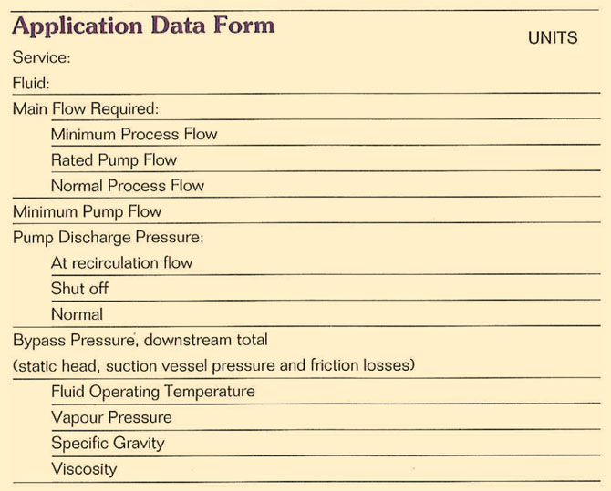 Application Data Form